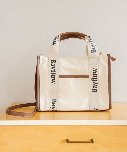 BAYFLOW（ベイフロー）の「ロゴテープキャンバストート（トートバッグ・レディース・ブラック/ブラウン・FREE）」の18枚目の写真