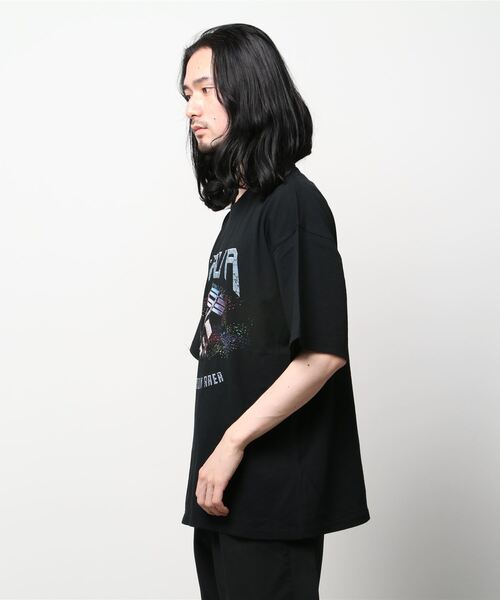 SITRY（シトリー）の「Big silhouette American vintage print T-shirt/アメリカン ヴィンテージプリント Tシャツ（Tシャツ/カットソー・メンズ・オフホワイト/チャコールグレー/パープル/ブラック/グリーン/チャコール・M/L）」の7枚目の写真