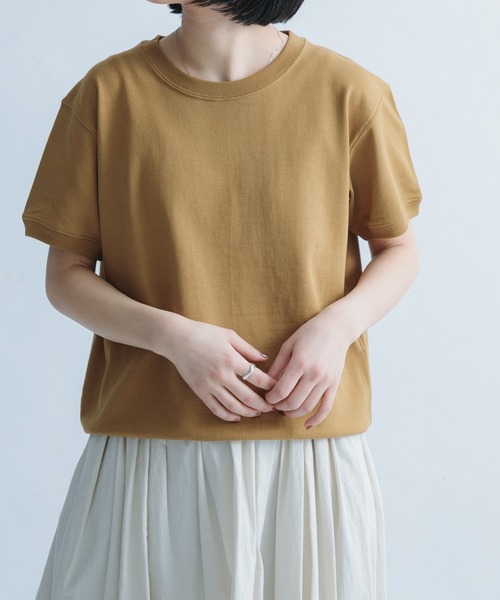 FORK&SPOON（フォークアンドスプーン）の「FORK&SPOON　ヘビーウェイト天竺ショートスリーブTシャツ（Tシャツ/カットソー・レディース・ホワイト/ブラック/イエロー系その他/ターコイズブルー/ベビーピンク・ONE）」の5枚目の写真