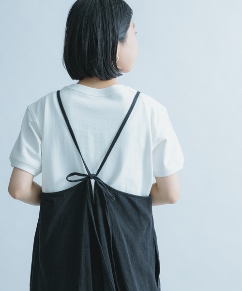 FORK&SPOON（フォークアンドスプーン）の「FORK&SPOON　ヘビーウェイト天竺ショートスリーブTシャツ（Tシャツ/カットソー・レディース・ホワイト/ブラック/イエロー系その他/ターコイズブルー/ベビーピンク・ONE）」の2枚目の写真