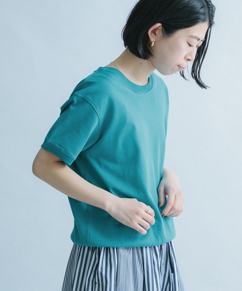 FORK&SPOON（フォークアンドスプーン）の「FORK&SPOON　ヘビーウェイト天竺ショートスリーブTシャツ（Tシャツ/カットソー・レディース・ホワイト/ブラック/イエロー系その他/ターコイズブルー/ベビーピンク・ONE）」の4枚目の写真