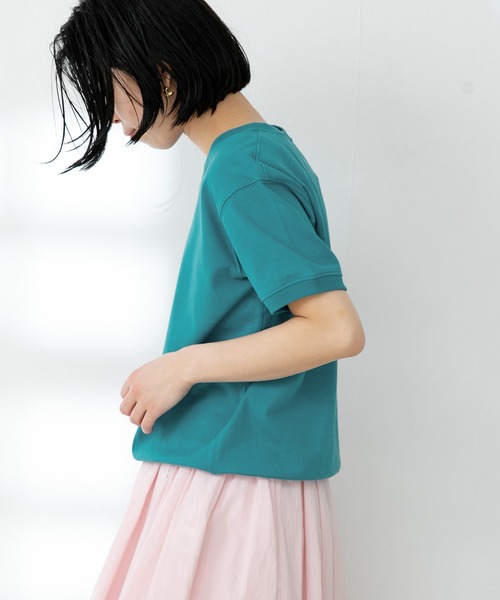 FORK&SPOON（フォークアンドスプーン）の「FORK&SPOON　ヘビーウェイト天竺ショートスリーブTシャツ（Tシャツ/カットソー・レディース・ホワイト/ブラック/イエロー系その他/ターコイズブルー/ベビーピンク・ONE）」の6枚目の写真