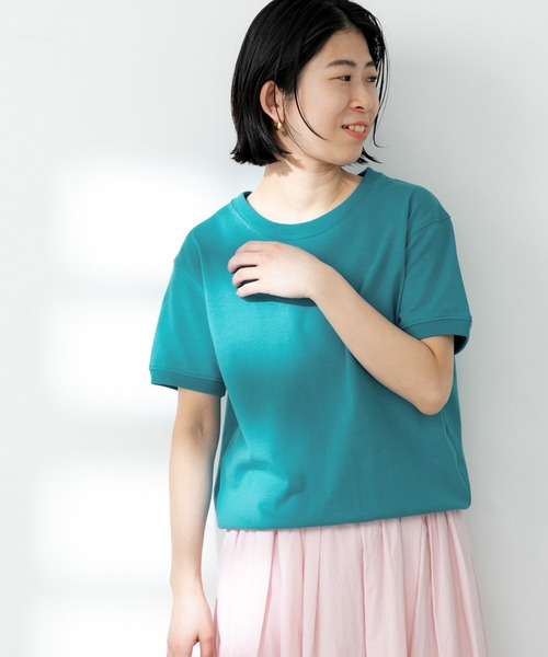 FORK&SPOON（フォークアンドスプーン）の「FORK&SPOON　ヘビーウェイト天竺ショートスリーブTシャツ（Tシャツ/カットソー・レディース・ホワイト/ブラック/イエロー系その他/ターコイズブルー/ベビーピンク・ONE）」の7枚目の写真