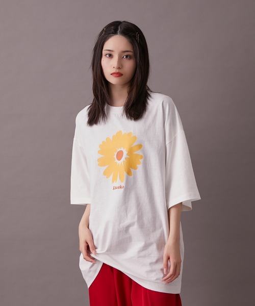 re_k by JUNRED(レクバイジュンレッド)の「【re_k by JUNRED】アブストラクトデイジー半袖Tシャツ(Tシャツ/カットソー・メンズ・チャコールグレー/ホワイト/ミント・S/M/L)」の8枚目の写真