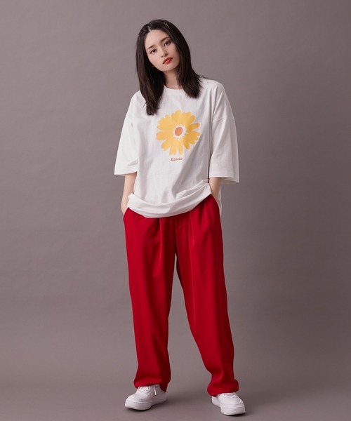 re_k by JUNRED(レクバイジュンレッド)の「【re_k by JUNRED】アブストラクトデイジー半袖Tシャツ(Tシャツ/カットソー・メンズ・チャコールグレー/ホワイト/ミント・S/M/L)」の15枚目の写真