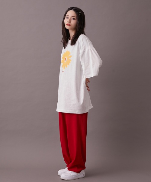 re_k by JUNRED(レクバイジュンレッド)の「【re_k by JUNRED】アブストラクトデイジー半袖Tシャツ(Tシャツ/カットソー・メンズ・チャコールグレー/ホワイト/ミント・S/M/L)」の16枚目の写真
