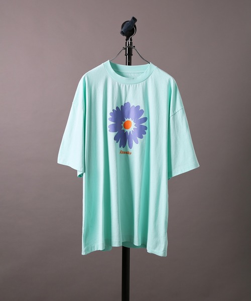 re_k by JUNRED(レクバイジュンレッド)の「【re_k by JUNRED】アブストラクトデイジー半袖Tシャツ(Tシャツ/カットソー・メンズ・チャコールグレー/ホワイト/ミント・S/M/L)」の20枚目の写真