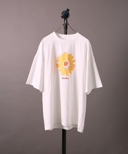 re_k by JUNRED(レクバイジュンレッド)の「【re_k by JUNRED】アブストラクトデイジー半袖Tシャツ(Tシャツ/カットソー・メンズ・チャコールグレー/ホワイト/ミント・S/M/L)」の21枚目の写真