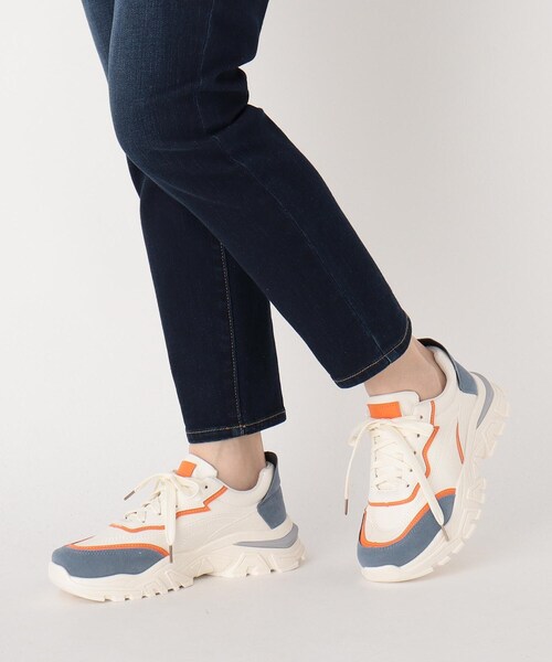 cs T&P（シーエスティーアンドピー）の「レトロ可愛い 配色カラースニーカー（スニーカー・レディース・ベージュ/ブルー・L/M/S）」の10枚目の写真