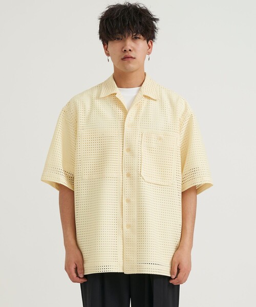 TAUPE(トープ)の「SQUARE RUSSELL OPEN COLLAR SHIRTS(シャツ/ブラウス・メンズ・ブラック/イエロー・2)」の18枚目の写真