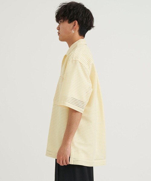 TAUPE(トープ)の「SQUARE RUSSELL OPEN COLLAR SHIRTS(シャツ/ブラウス・メンズ・ブラック/イエロー・2)」の13枚目の写真