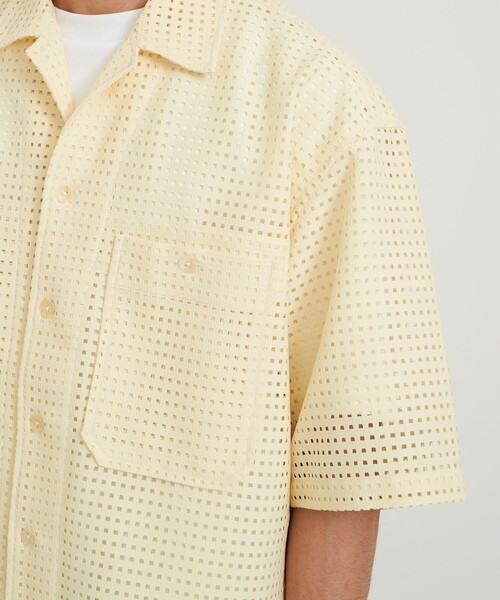 TAUPE(トープ)の「SQUARE RUSSELL OPEN COLLAR SHIRTS(シャツ/ブラウス・メンズ・ブラック/イエロー・2)」の20枚目の写真