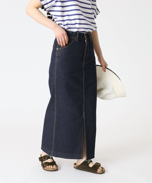 B.C STOCK（ベーセーストック）の「ペンシルラインデニム ベイカースカート（デニムスカート・レディース・ネイビー/ブルー・SMALL/MEDIUM）」の11枚目の写真