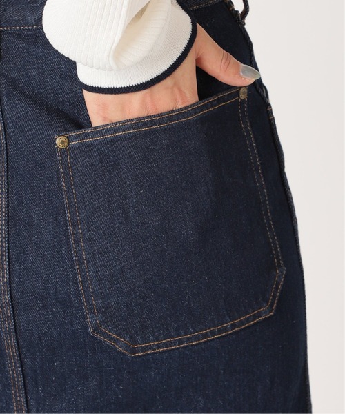 B.C STOCK（ベーセーストック）の「ペンシルラインデニム ベイカースカート（デニムスカート・レディース・ネイビー/ブルー・SMALL/MEDIUM）」の18枚目の写真