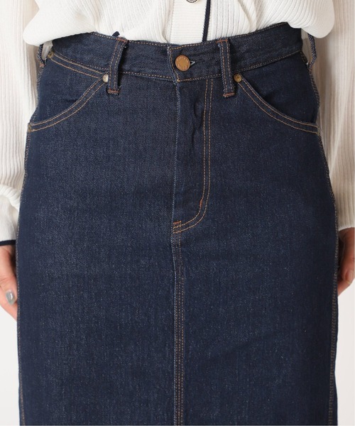 B.C STOCK（ベーセーストック）の「ペンシルラインデニム ベイカースカート（デニムスカート・レディース・ネイビー/ブルー・SMALL/MEDIUM）」の21枚目の写真