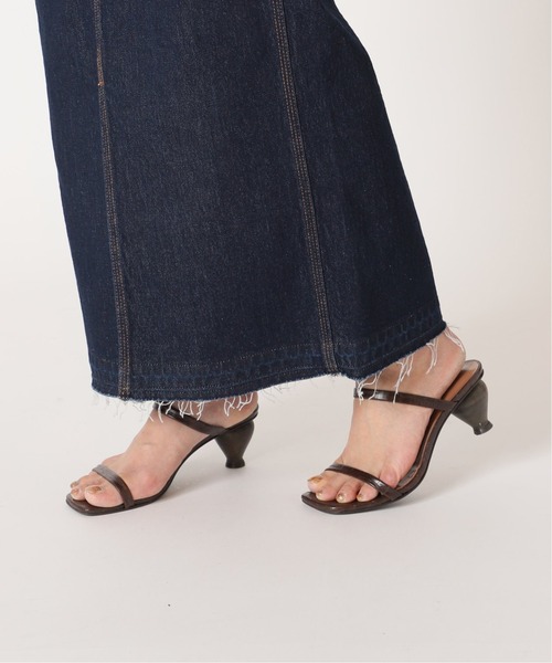 B.C STOCK（ベーセーストック）の「ペンシルラインデニム ベイカースカート（デニムスカート・レディース・ネイビー/ブルー・SMALL/MEDIUM）」の7枚目の写真