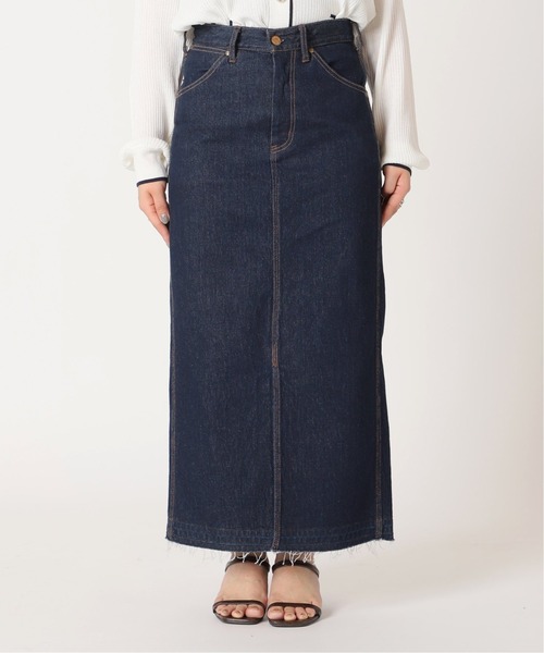 B.C STOCK（ベーセーストック）の「ペンシルラインデニム ベイカースカート（デニムスカート・レディース・ネイビー/ブルー・SMALL/MEDIUM）」の16枚目の写真