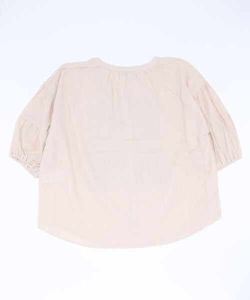 Samansa Mos2（サマンサ モスモス）の「ランタンスリーブ前開きブラウス（シャツ/ブラウス・レディース・ブラック/ベージュ/オフホワイト/ピンク/ミント・ﾌﾘ-）」の9枚目の写真