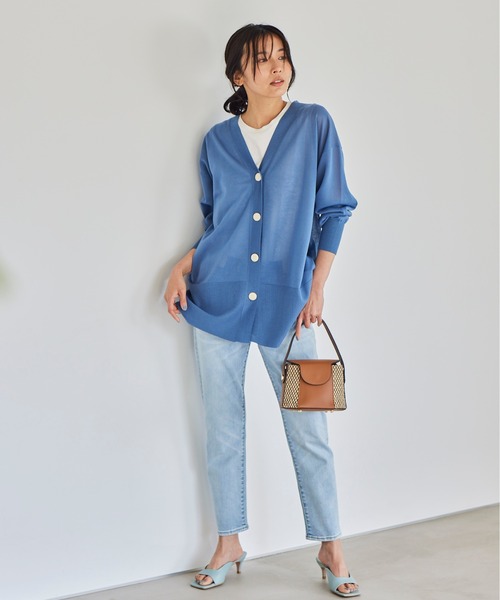 BARNYARDSTORM（バンヤードストーム）の「BARNYARDSTORM / シアーカーデ（カーディガン/ボレロ・レディース・ブラック/ブルー・1/0）」の5枚目の写真