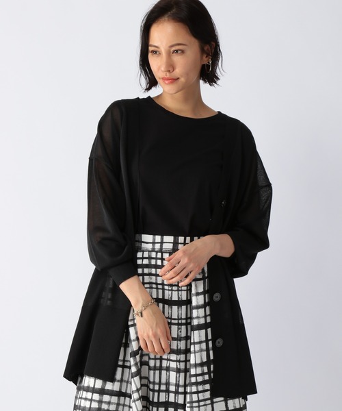 BARNYARDSTORM（バンヤードストーム）の「BARNYARDSTORM / シアーカーデ（カーディガン/ボレロ・レディース・ブラック/ブルー・1/0）」の11枚目の写真