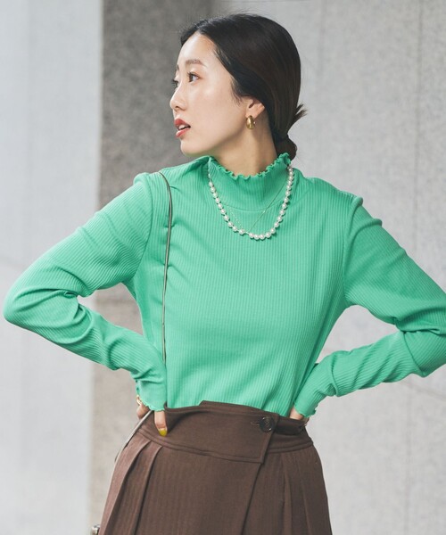 coen（コーエン）の「メロータートルネックロンT#（Tシャツ/カットソー・レディース・ホワイト/ブラック/ブラウン/グレー/オレンジ/ケリー/その他1/ロイヤルブルー/ライラック/ピンク・M/L）」の10枚目の写真