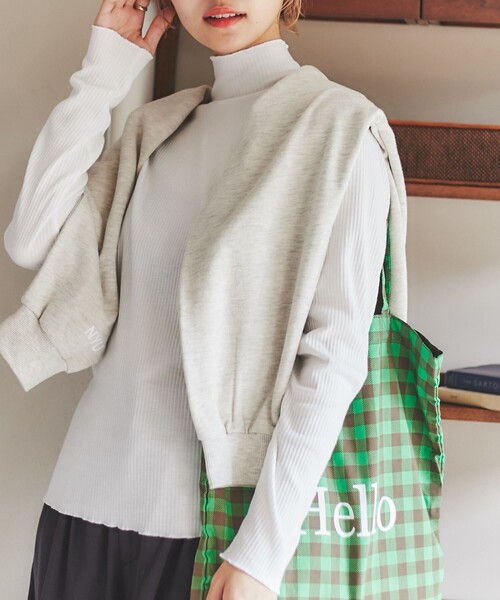 coen（コーエン）の「メロータートルネックロンT#（Tシャツ/カットソー・レディース・ホワイト/ブラック/ブラウン/グレー/オレンジ/ケリー/その他1/ロイヤルブルー/ライラック/ピンク・M/L）」の2枚目の写真