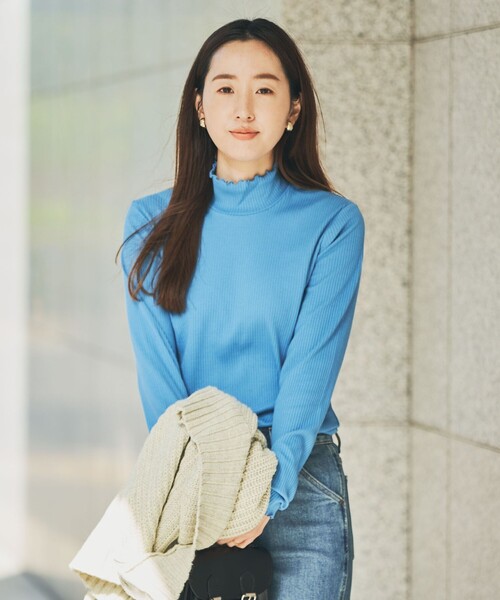 coen（コーエン）の「メロータートルネックロンT#（Tシャツ/カットソー・レディース・ホワイト/ブラック/ブラウン/グレー/オレンジ/ケリー/その他1/ロイヤルブルー/ライラック/ピンク・M/L）」の7枚目の写真