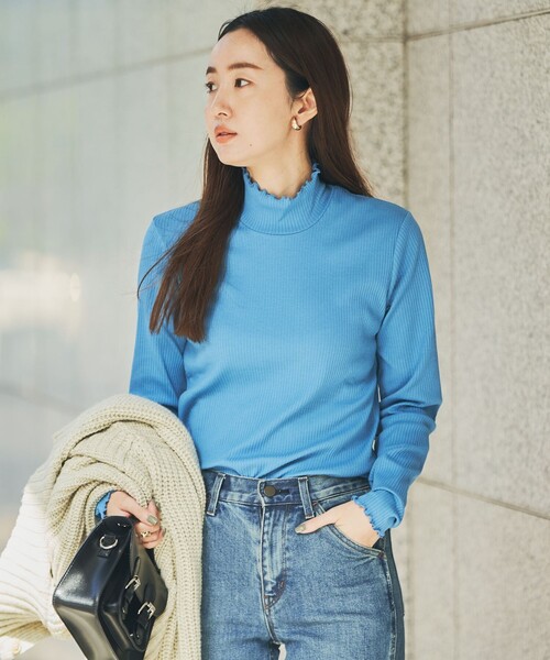 coen（コーエン）の「メロータートルネックロンT#（Tシャツ/カットソー・レディース・ホワイト/ブラック/ブラウン/グレー/オレンジ/ケリー/その他1/ロイヤルブルー/ライラック/ピンク・M/L）」の13枚目の写真