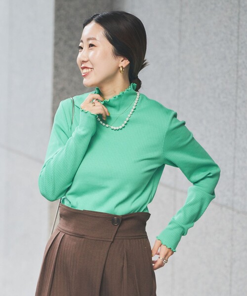 coen（コーエン）の「メロータートルネックロンT#（Tシャツ/カットソー・レディース・ホワイト/ブラック/ブラウン/グレー/オレンジ/ケリー/ロイヤルブルー/その他1/ライラック/ピンク・M/L）」の15枚目の写真