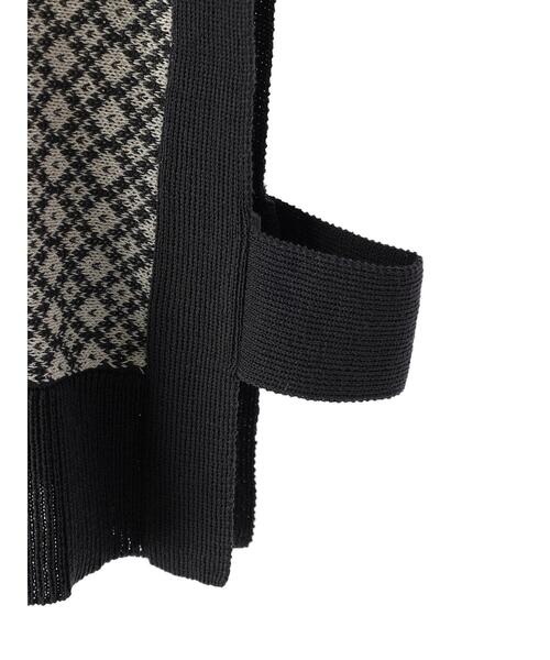 Green　Parks（グリーンパークス）の「パターンショートニットベスト（ベスト・レディース・ベージュ/オフホワイト/グリーン・FREE）」の9枚目の写真