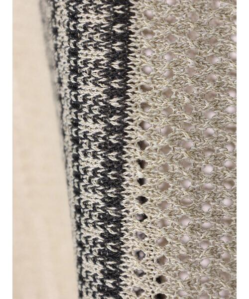 Green　Parks（グリーンパークス）の「パターンショートニットベスト（ベスト・レディース・ベージュ/オフホワイト/グリーン・FREE）」の8枚目の写真