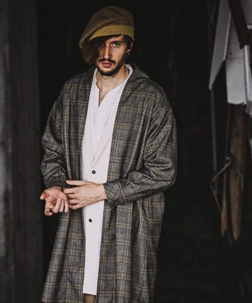 NO ID.（ノーアイディ）の「mko10576- ｳｰﾙﾘﾌﾞﾍﾞﾚｰ  ベレー帽（ハンチング/ベレー帽・メンズ・キャメル/ブラック/グレー・ONE SIZE）」の6枚目の写真