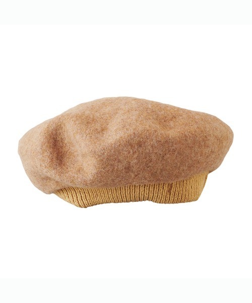 NO ID.（ノーアイディ）の「mko10576- ｳｰﾙﾘﾌﾞﾍﾞﾚｰ  ベレー帽（ハンチング/ベレー帽・メンズ・キャメル/ブラック/グレー・ONE SIZE）」の16枚目の写真