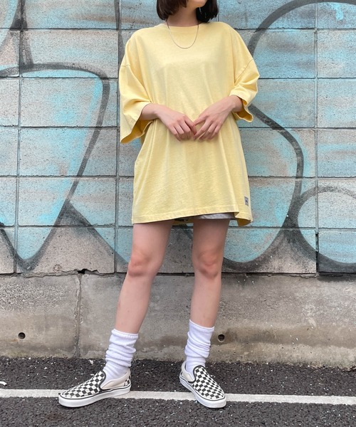 WEGO（ウィゴー）の「WEGO/CREW BIG半袖Tシャツ（Tシャツ/カットソー・メンズ・イエロー/カーキ/ホワイト/グレー系その他/ブラック・MEDIUM/LARGE）」の21枚目の写真