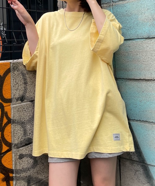 WEGO（ウィゴー）の「WEGO/CREW BIG半袖Tシャツ（Tシャツ/カットソー・メンズ・イエロー/カーキ/ホワイト/グレー系その他/ブラック・MEDIUM/LARGE）」の22枚目の写真