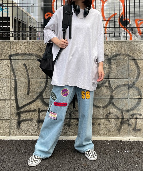 WEGO（ウィゴー）の「WEGO/CREW BIG半袖Tシャツ（Tシャツ/カットソー・メンズ・イエロー/カーキ/ホワイト/グレー系その他/ブラック・MEDIUM/LARGE）」の14枚目の写真