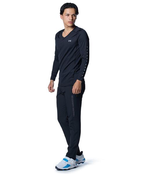 UNDER ARMOUR(アンダーアーマー)の「UAヒートギア フィッティド ロングスリーブ Vネックシャツ(ゴルフ/メンズ)(Tシャツ/カットソー・メンズ・ブラック/ホワイト・M/L/S/XXL/XL)」の8枚目の写真