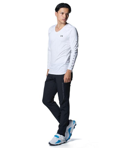 UNDER ARMOUR(アンダーアーマー)の「UAヒートギア フィッティド ロングスリーブ Vネックシャツ(ゴルフ/メンズ)(Tシャツ/カットソー・メンズ・ブラック/ホワイト・M/L/S/XXL/XL)」の3枚目の写真