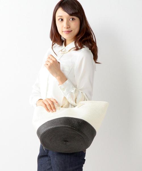 Bertini(ヴェルティニ)の「【WEB限定】C/bertini カラーコンビカゴ(かごバッグ・レディース・オフホワイト/ベージュ・フリー)」の10枚目の写真