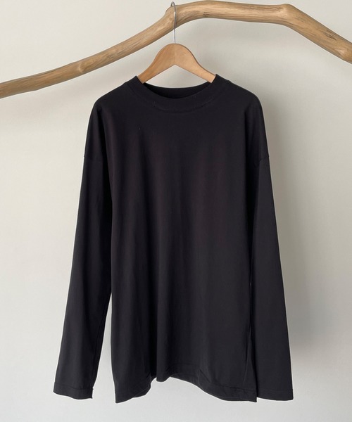 CANAL JEAN（キャナルジーン）の「RED CHOP WORKS(レッドチョップワークス) コットンシルク太リブロングTシャツ（Tシャツ/カットソー・レディース・ホワイト/ブラック・38）」の10枚目の写真