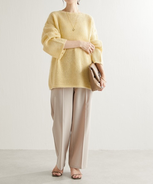 COLLAGE GALLARDAGALANTE（コラージュガリャルダガランテ）の「メッシュモヘアニット（ニット/セーター・レディース・レモンイエロー/パープル・FREE）」の15枚目の写真