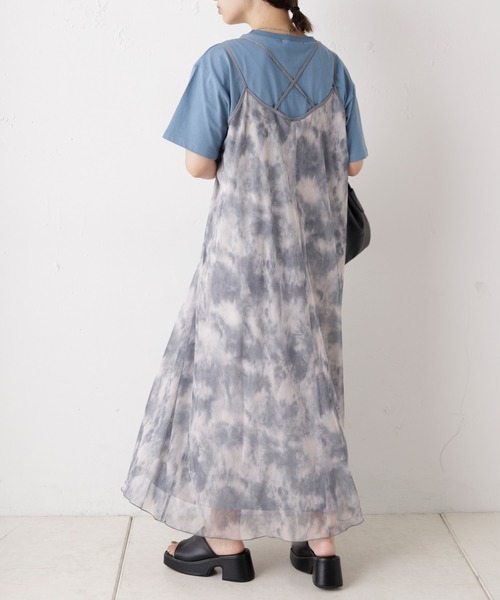 Kastane（カスタネ）の「【低身長サイズあり】シアータイダイキャミワンピース（ワンピース・レディース・ベージュ/グレー・1/0）」の18枚目の写真