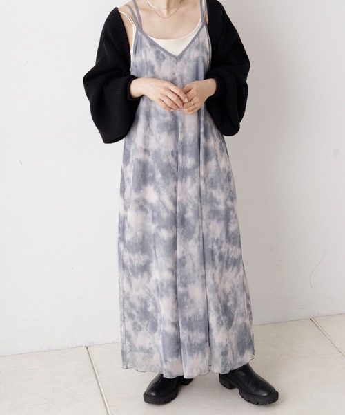 Kastane（カスタネ）の「【低身長サイズあり】シアータイダイキャミワンピース（ワンピース・レディース・ベージュ/グレー・1/0）」の21枚目の写真