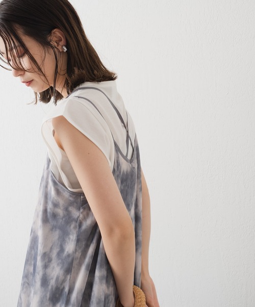 Kastane（カスタネ）の「【低身長サイズあり】シアータイダイキャミワンピース（ワンピース・レディース・ベージュ/グレー・1/0）」の12枚目の写真