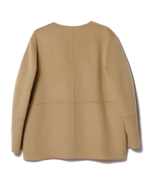 ESTNATION エストネーション バイカラー ノーカラーコート ESTNATION（エストネーション）の「【CLASSY. 11月号 掲載】ESTNATION