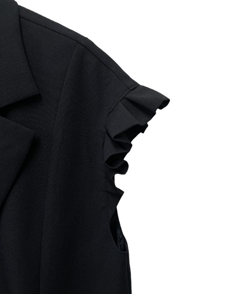 TEVALT（ヴァレット）の「2WAYテーラーベスト（テーラードジャケット・レディース・ネイビー/キャメル・38）」の21枚目の写真