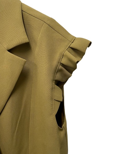 TEVALT（ヴァレット）の「2WAYテーラーベスト（テーラードジャケット・レディース・ネイビー/キャメル・38）」の12枚目の写真