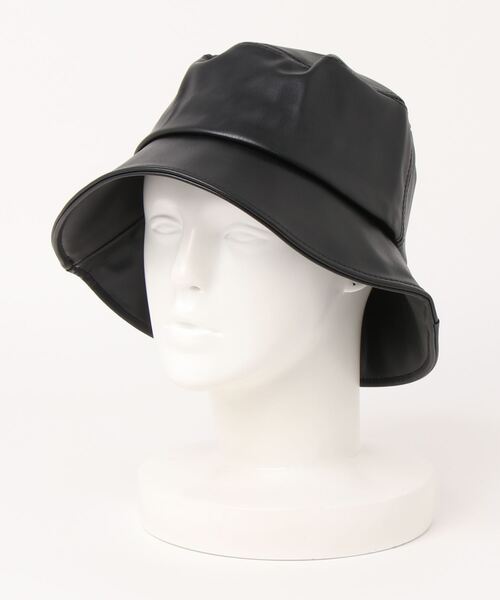 SpRay(スプレイ)の「エコレザーバケットハット(ハット・レディース・ブラック/ベージュ/ブラウン/アイボリー・FREE)」の8枚目の写真