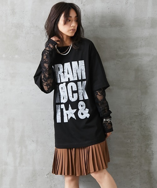 GEVS.（ジェイヴィス）の「＜大きいサイズ＞ 裾プリーツキャミソールミニワンピース GEVS.（ワンピース・レディース・ブラック/モカ・3L/L/4L/5L/LL）」の4枚目の写真
