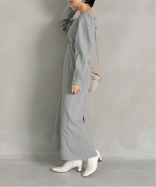 RANDA（ランダ）の「タックショルダーIラインワンピース（ワンピース・レディース・チェック/ブラウン/グレー・0/1）」の20枚目の写真